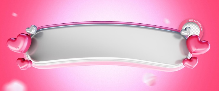 मुफ़्त PSD 3d label frame mothers day and valentines day isolated for social media composition