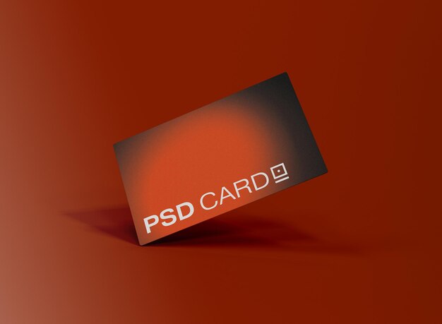 3d levitating business card mockup