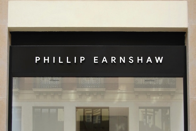 3d logo mockup black facade  front sign