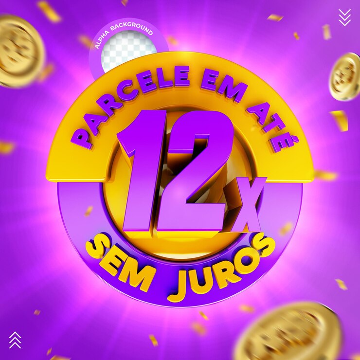 Free PSD 3d logo promotion pay in installments for your purchases label offers divide