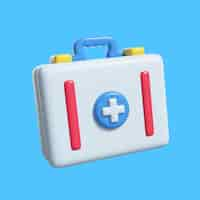 Free PSD 3d medical elements with first aid kit