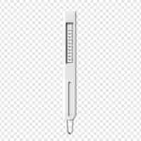 Free PSD 3d medical thermometer isolated on transparent background