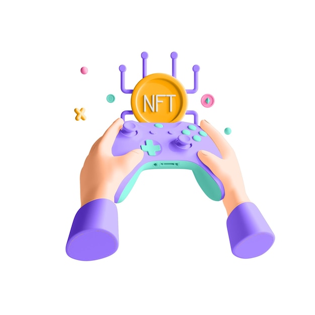 Free PSD 3d nft icon nft games