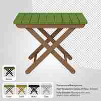 Free PSD 3d outdoor table