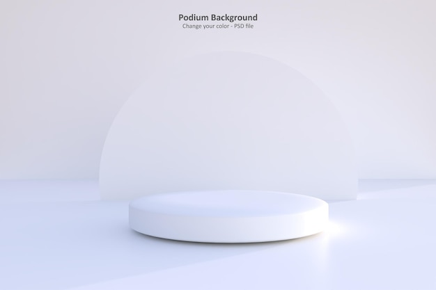 Free PSD 3d podium for product with clean clay effect