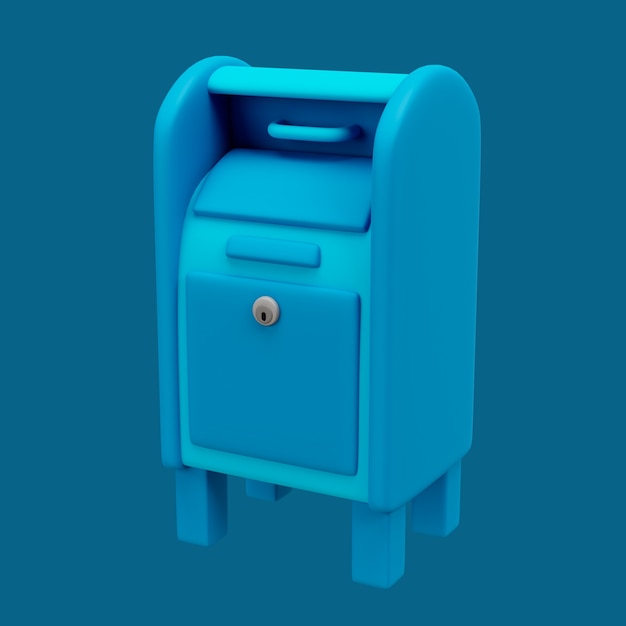 Free PSD 3d post icon with letterbox