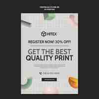 Free PSD 3d printing poster template