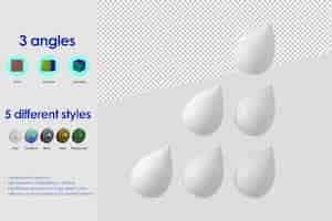 無料PSD 3d雨のアイコン