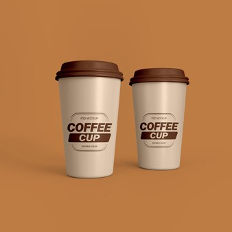 3d реалистичный макет чашки кофе psd