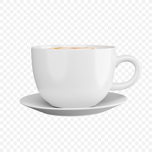 コーヒーアイコンの3dリアルなカップ
