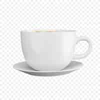 Бесплатный PSD 3d реалистичная икона чашка кофе