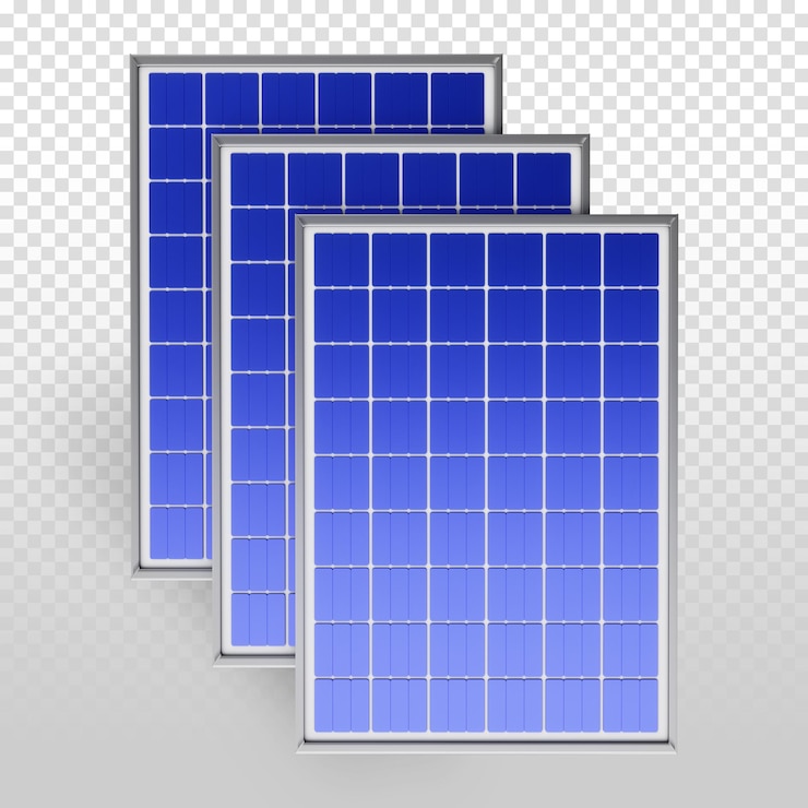 無料PSD 3d リアルなソーラーパネル 持続可能なエネルギー