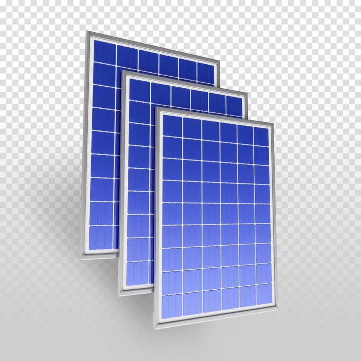 Free PSD 3d realistic solar panels sustainable energy sun power