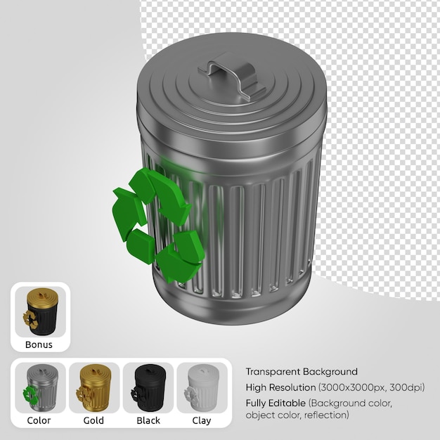 3d recycle bin