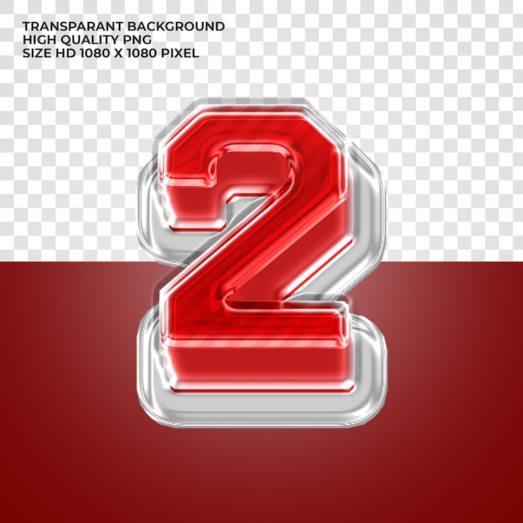 मुफ़्त PSD 3d red alphabet letter