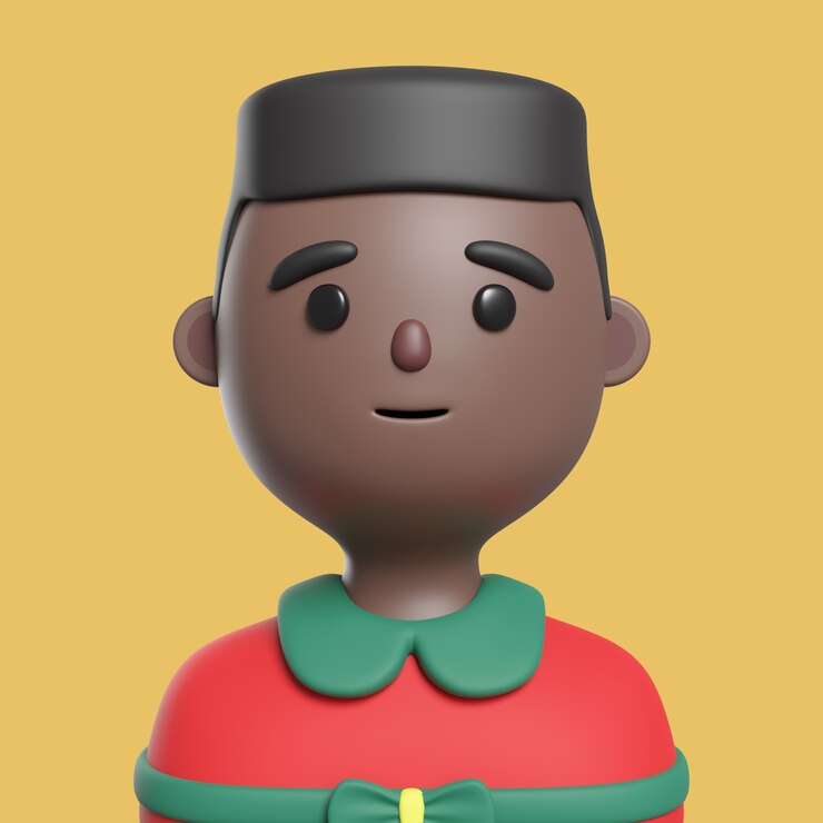 Free PSD 3d render of avatar character