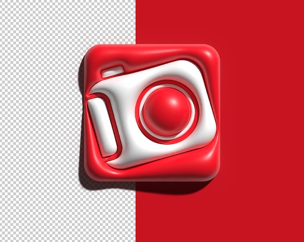 PSD gratuito fotocamera di rendering 3d su un file psd trasparente