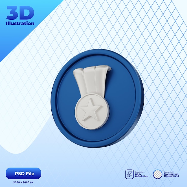 3d render icon basic awards