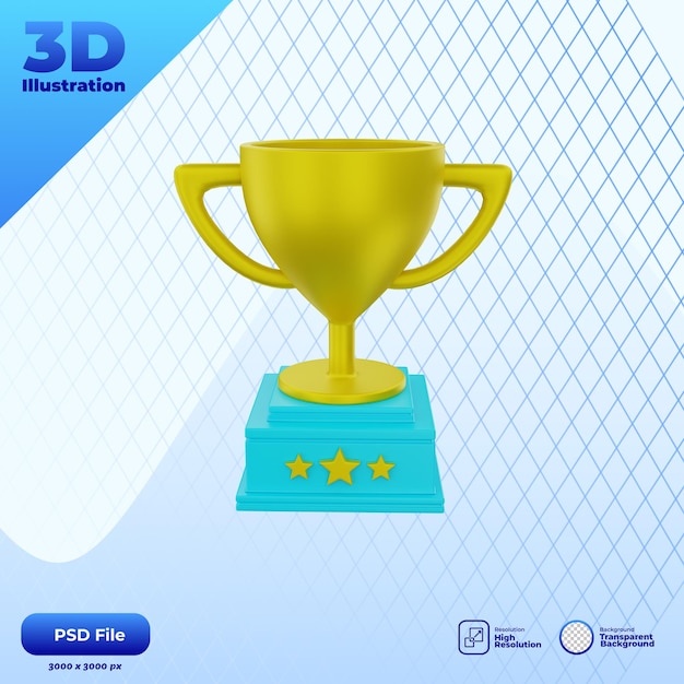 3d render icon basic awards