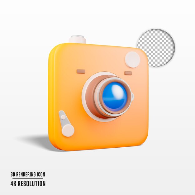 3d render illustration camera isolated icon