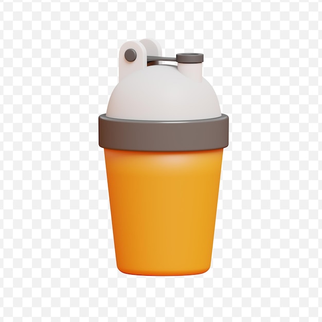 PSD gratuito illustrazione del rendering 3d icona isolata della bottiglia del sipper d'acqua