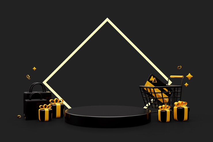 Free PSD 3d render of sale background design