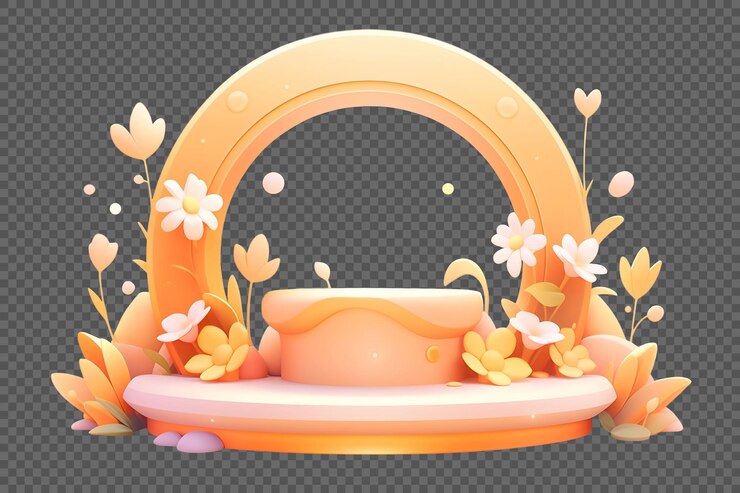मुफ़्त PSD 3d render stage podium