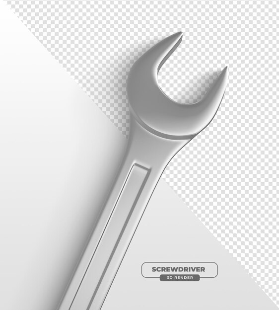 3D Rendered Realistic Metal Wrenches for Automotive Maintenance with transparent background