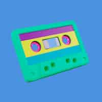 Free PSD 3d rendering of 90s icon