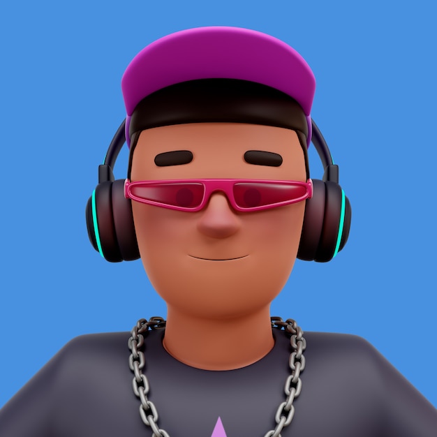 PSD gratuito rappresentazione 3d dell'avatar