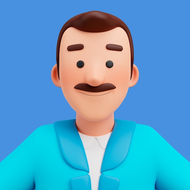 PSD gratuito rappresentazione 3d dell'avatar