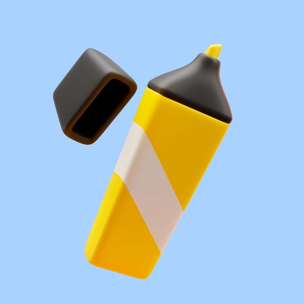 Free PSD 3d rendering of back to school icon