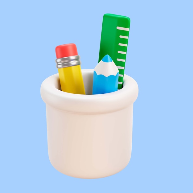 3d rendering of back to school icon