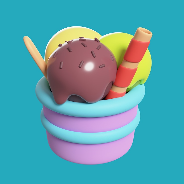 무료 PSD 해변 아이콘의 3d 렌더링