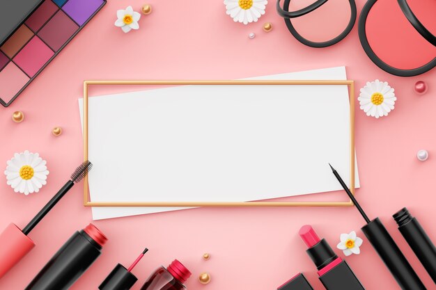 3d rendering of beauty banner
