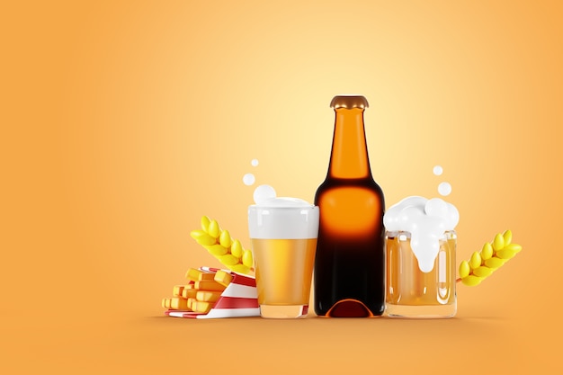 Beer Still Life Background – Free PSD Download