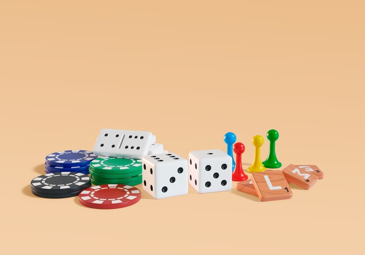 3d rendering of board games still life