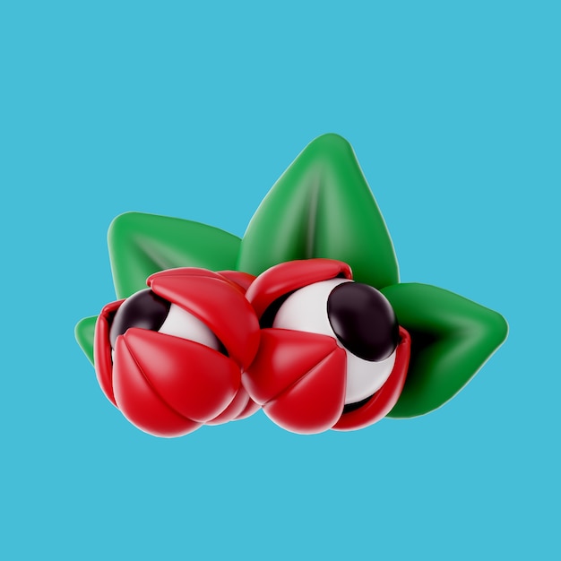 3d rendering of brazil icon