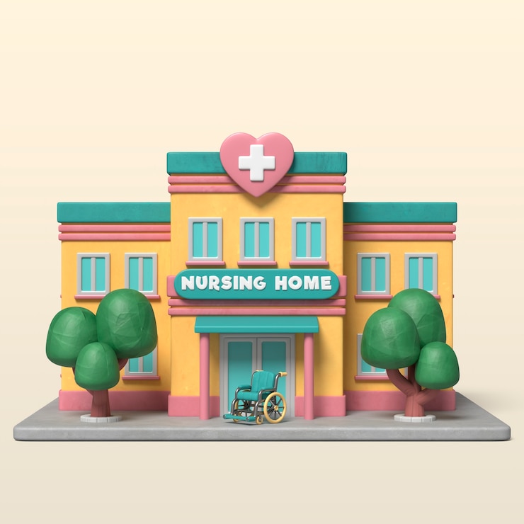 Free PSD 3d rendering of building icon