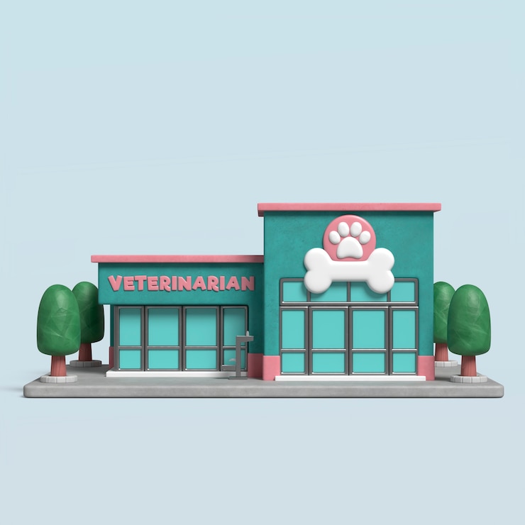 Free PSD 3d rendering of building icon