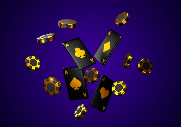 3d rendering of casino elements