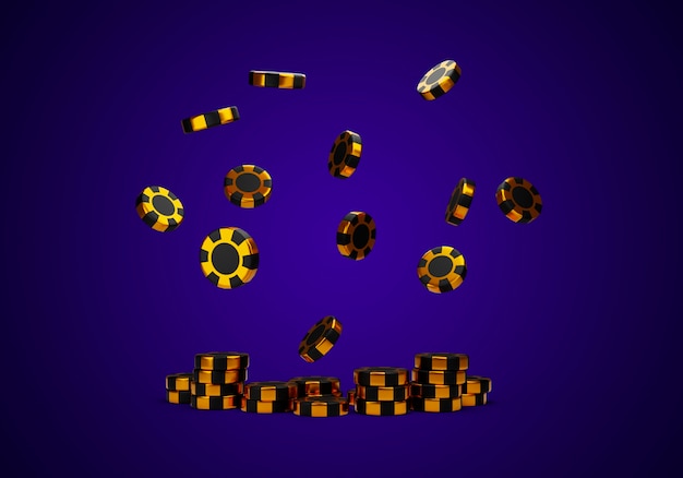 3d rendering of casino elements