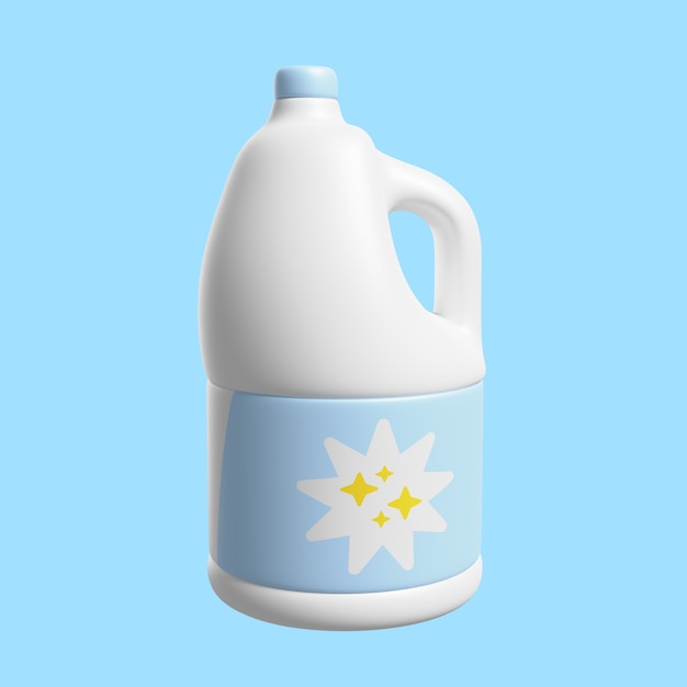 Free PSD 3d rendering of cleaning product