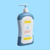 Free PSD 3d rendering of cleaning product