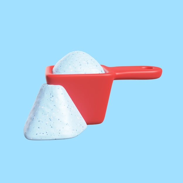 Free PSD 3d rendering of cleaning product