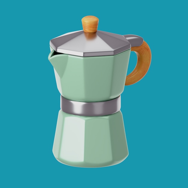 PSD gratuito rendering 3d dell'icona del tempo del caffè