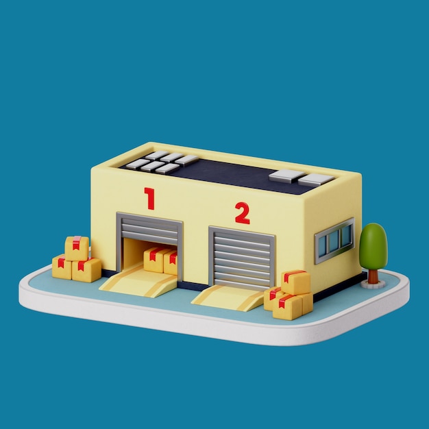 3d rendering of delivery icon