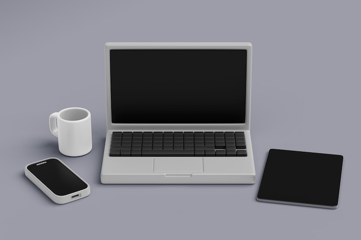 Free PSD 3d rendering of device background