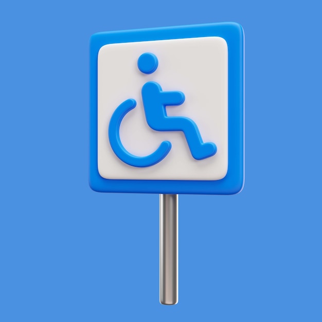 3d rendering of disability icon