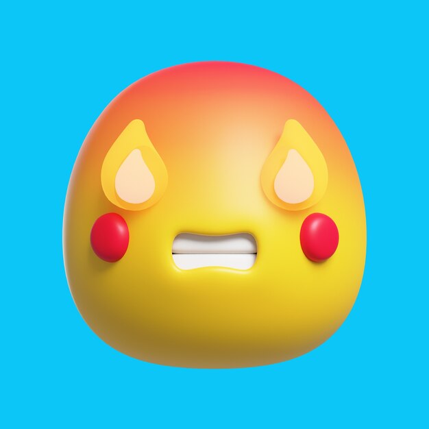 3d rendering of emoji icon